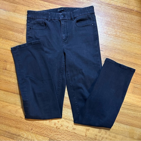 Ann Taylor Black Straight Jeans Classic Style size 8(b2 - Picture 1 of 7
